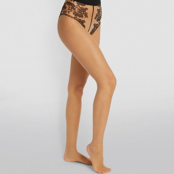 FALKE Floral Sheer Tights - Picture 2 of 12